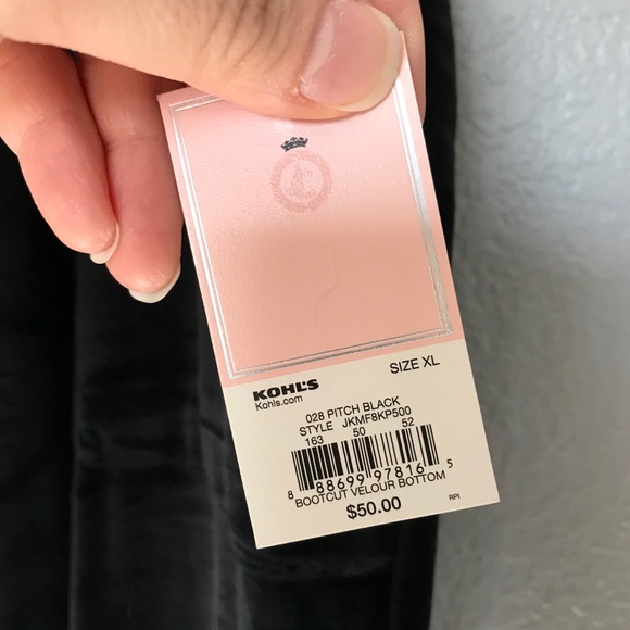 Nwt Juicy Couture Kohls Velour Bootcut 